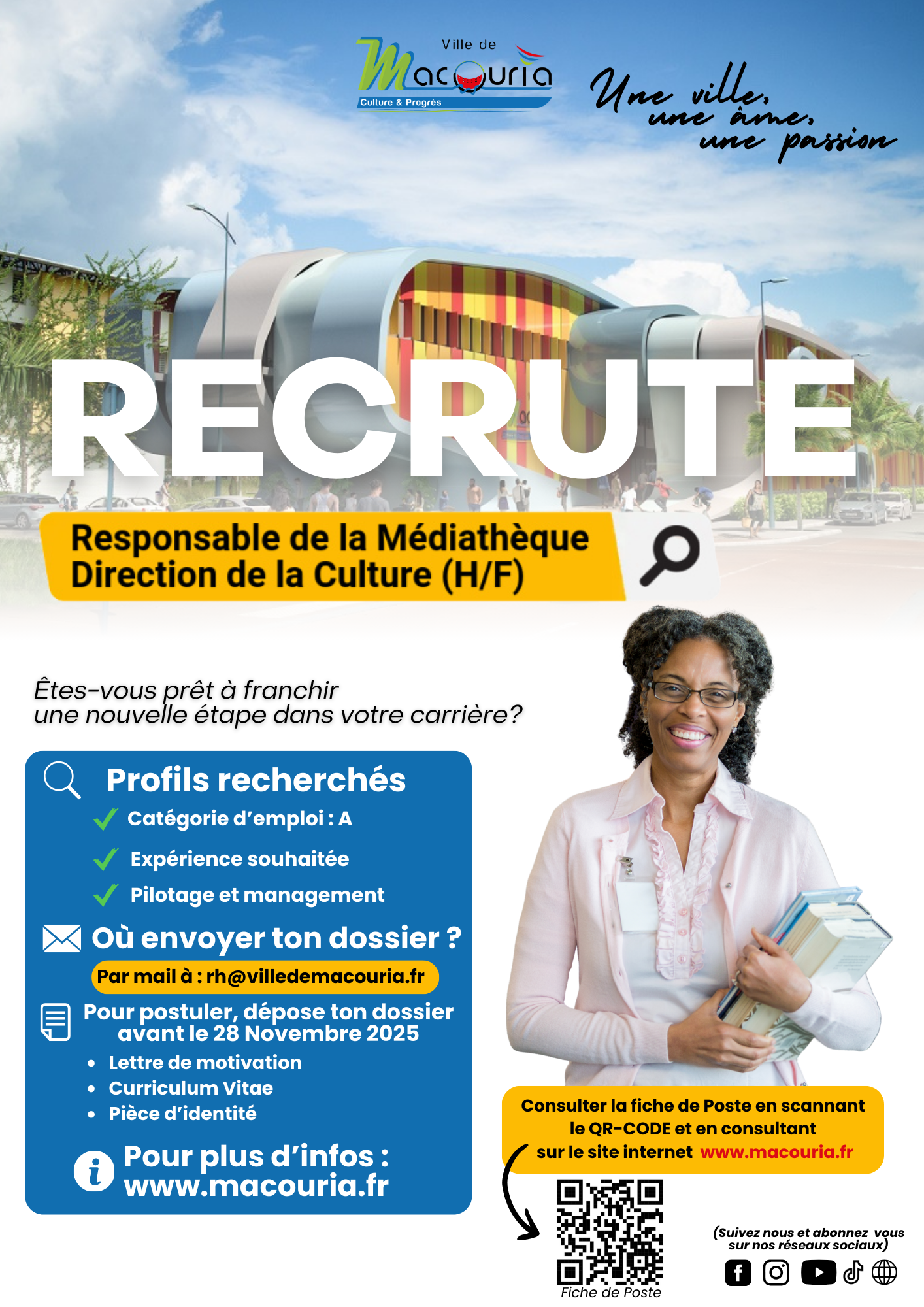 OFFRE EMPLOI MEDIATHEQUE BIBLIOTHECAIRE